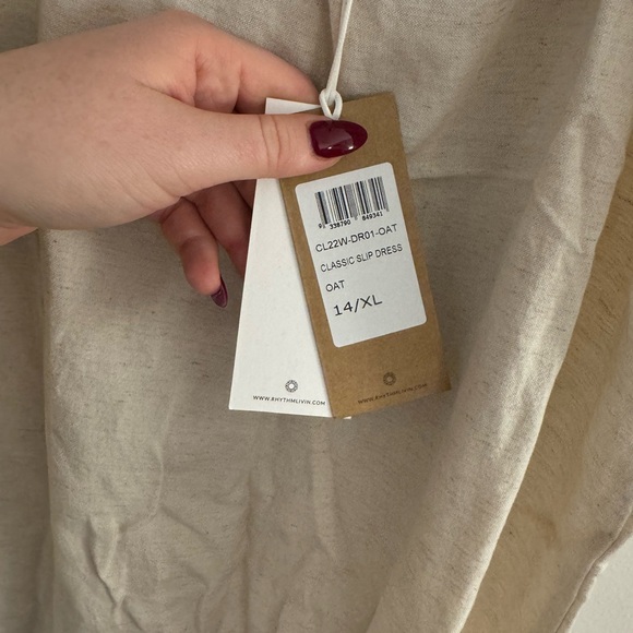 Rhythm Tan Linen Mini Dress - Picture 4 of 5